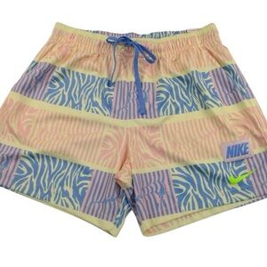 ($70) Nike Club Trippy Safari Print Mesh Shorts Mens XL Blue Pink FN1464-113